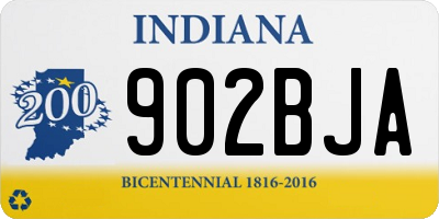 IN license plate 902BJA