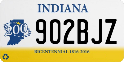 IN license plate 902BJZ