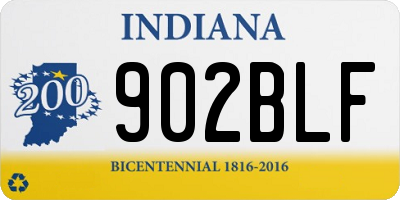 IN license plate 902BLF