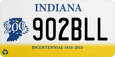 IN license plate 902BLL