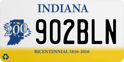 IN license plate 902BLN