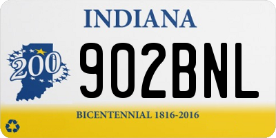 IN license plate 902BNL