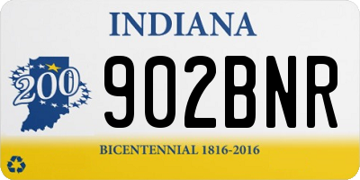 IN license plate 902BNR