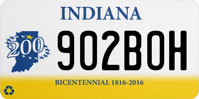 IN license plate 902BOH