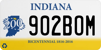 IN license plate 902BOM