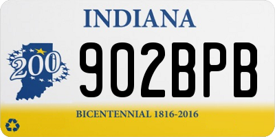 IN license plate 902BPB