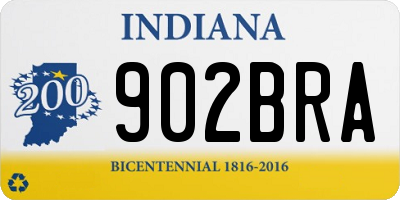 IN license plate 902BRA
