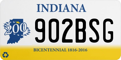 IN license plate 902BSG