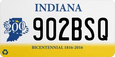 IN license plate 902BSQ