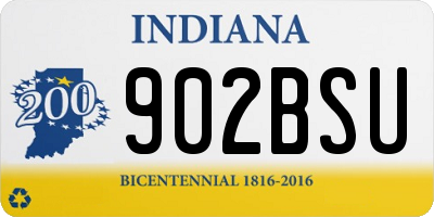 IN license plate 902BSU