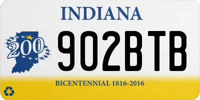 IN license plate 902BTB