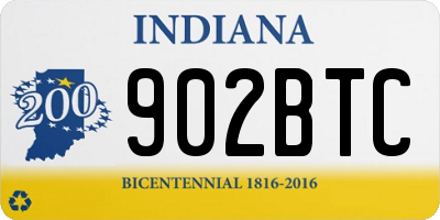IN license plate 902BTC