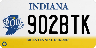 IN license plate 902BTK