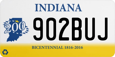IN license plate 902BUJ