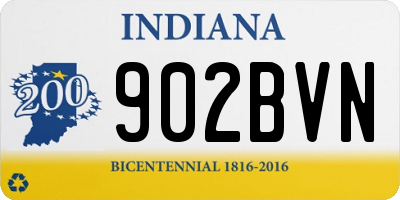 IN license plate 902BVN