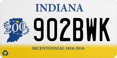 IN license plate 902BWK