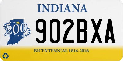 IN license plate 902BXA