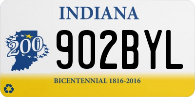 IN license plate 902BYL