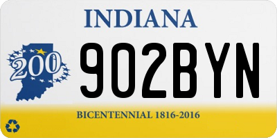 IN license plate 902BYN