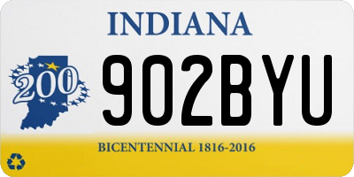 IN license plate 902BYU