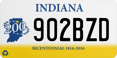 IN license plate 902BZD