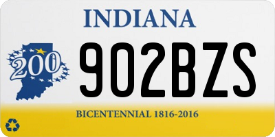 IN license plate 902BZS