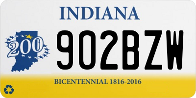IN license plate 902BZW