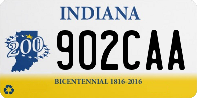 IN license plate 902CAA