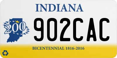 IN license plate 902CAC