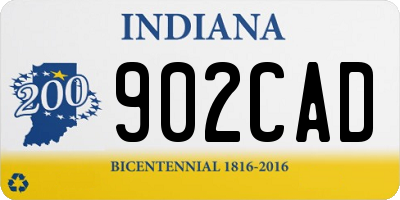 IN license plate 902CAD