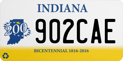 IN license plate 902CAE