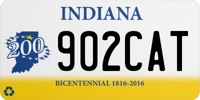 IN license plate 902CAT