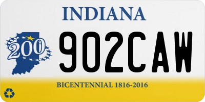IN license plate 902CAW