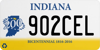 IN license plate 902CEL