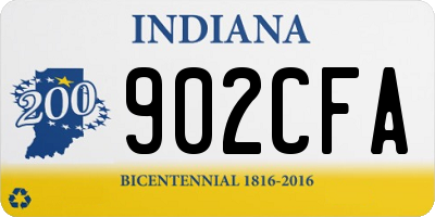 IN license plate 902CFA