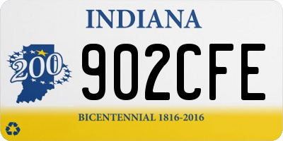 IN license plate 902CFE