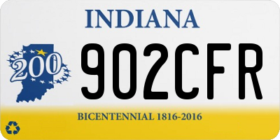 IN license plate 902CFR