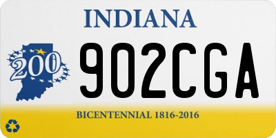IN license plate 902CGA