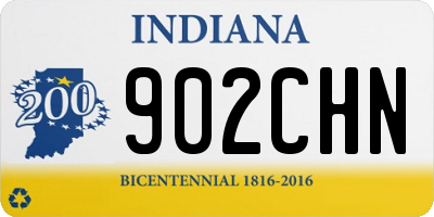 IN license plate 902CHN