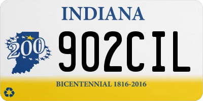 IN license plate 902CIL