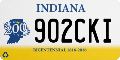 IN license plate 902CKI