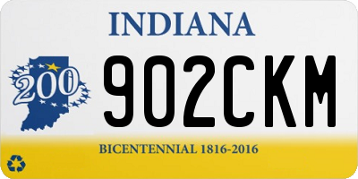 IN license plate 902CKM