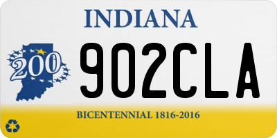 IN license plate 902CLA