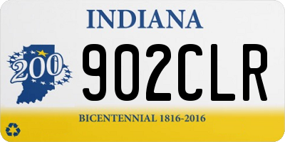 IN license plate 902CLR