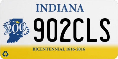 IN license plate 902CLS