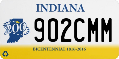IN license plate 902CMM