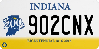 IN license plate 902CNX