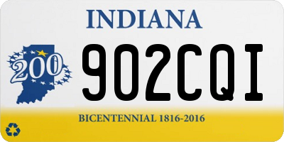 IN license plate 902CQI