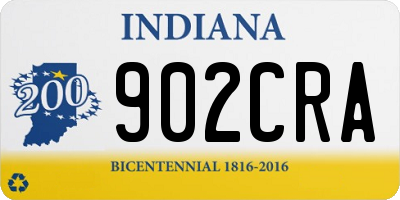 IN license plate 902CRA
