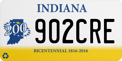 IN license plate 902CRE